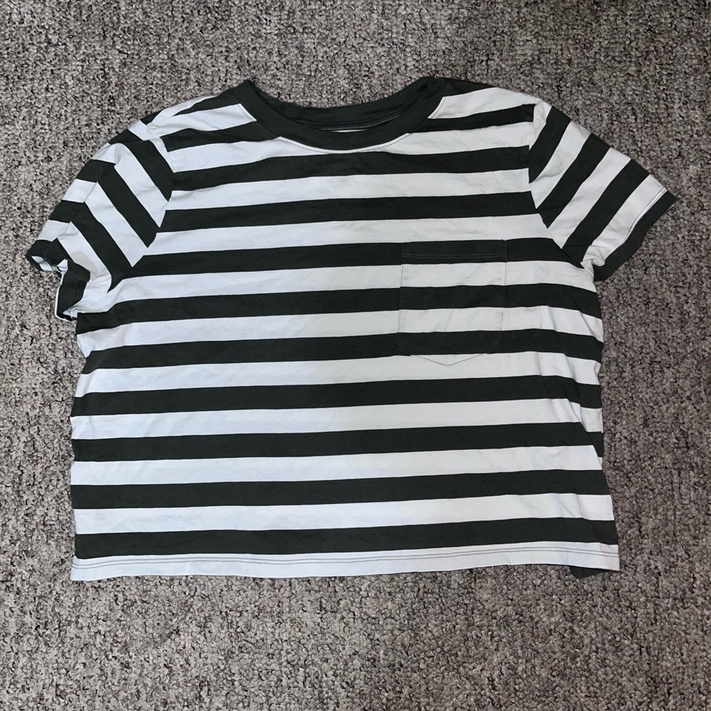 Green Striped Tee Shirt